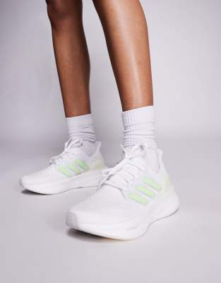 adidas Running Ultraboost 5 in white and green - view 1