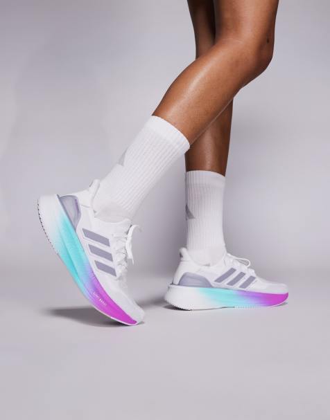 adidas Running - Ultraboost 5 Multirun - Sølvfarvede/blå/dæmpet lilla sneakers - view 1