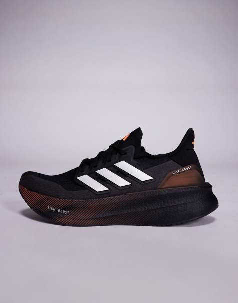 adidas Running Ultraboost 5 trainers in black silver and orange - view 2