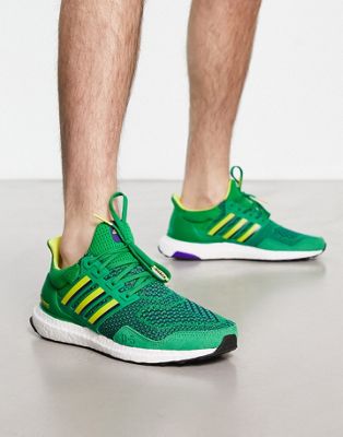 adidas Running Ultraboost x Mighty Ducks trainer in green and yellow  - ASOS Price Checker