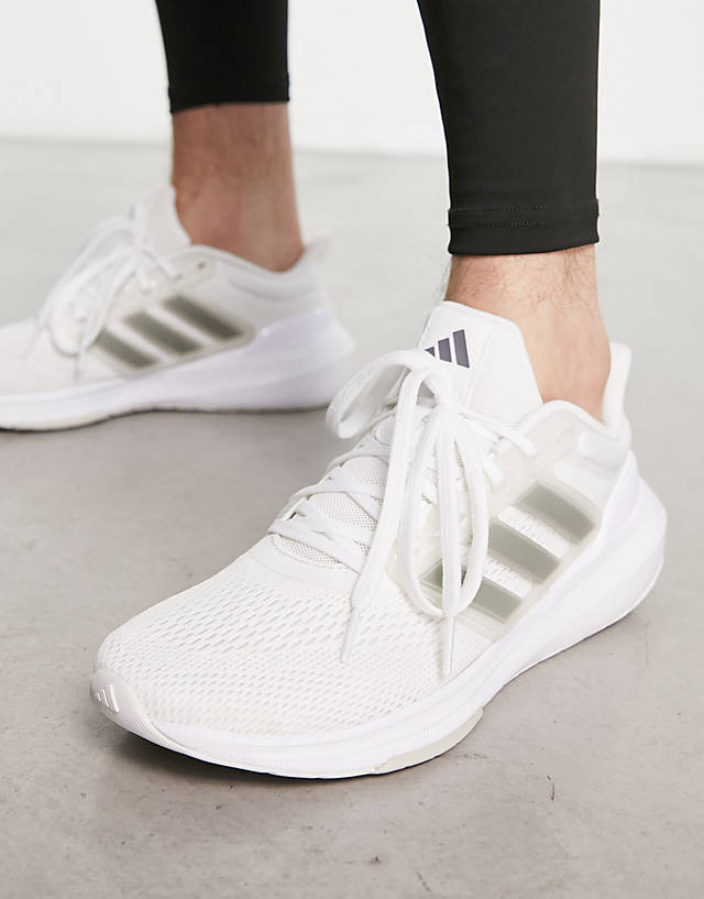 adidas performance - adidas Running Ultrabounce trainers in white and grey