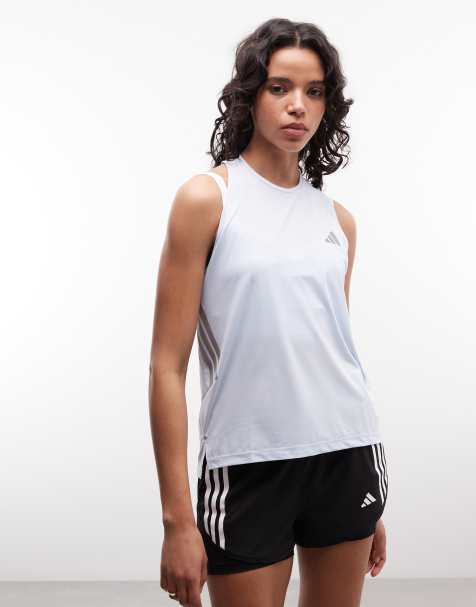 adidas Running - Vet - Lyseblå top med tre striber - view 1