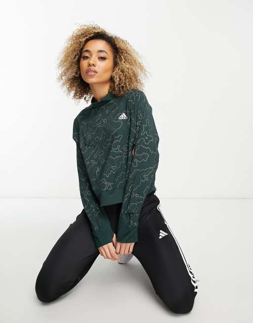 adidas - Running X-City - Maglione accollato verde