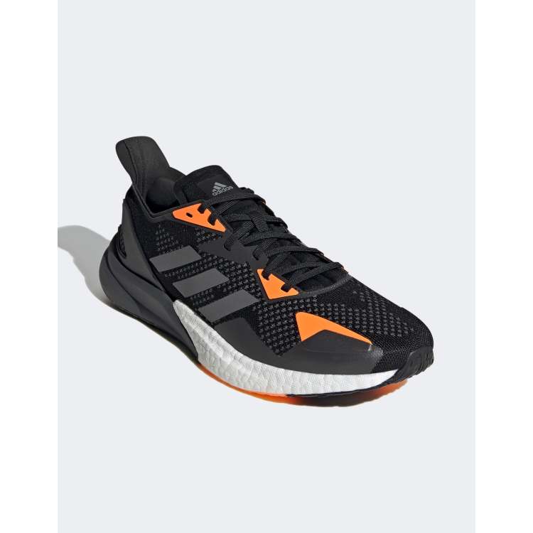 Adidas running shoes orange and sale black