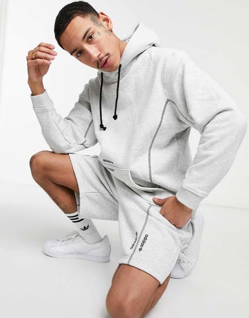 Adidas originals ryv hoodie in grey online