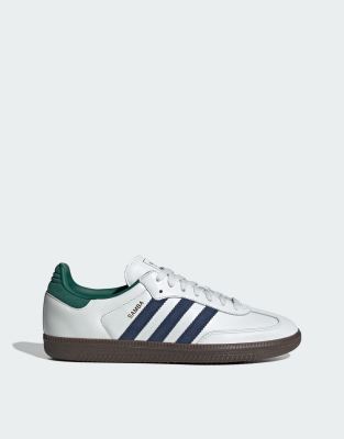 adidas Samba OG trainers  white and green