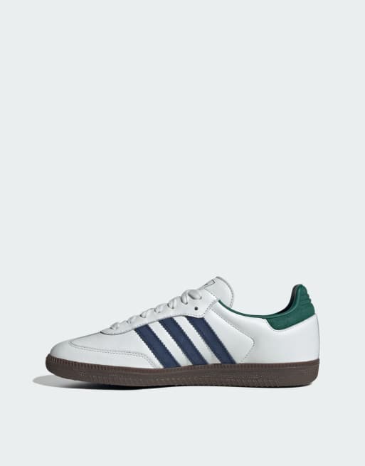 adidas Samba OG trainers in black white and green, 2 of 4
