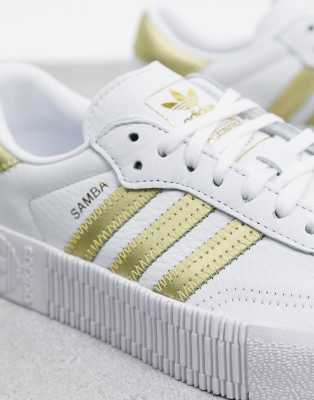 adidas samba gold stripes