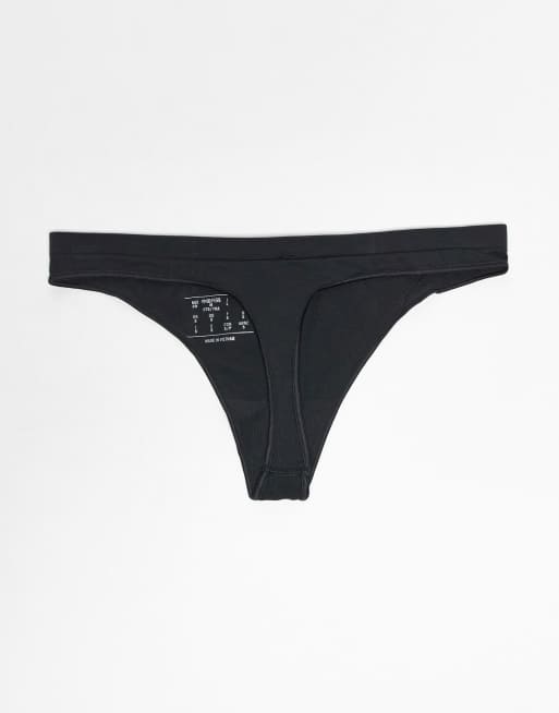 adidas seamless 3 pack thong in black, 3 of 3