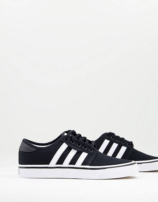 adidas Seeley trainers in black and white