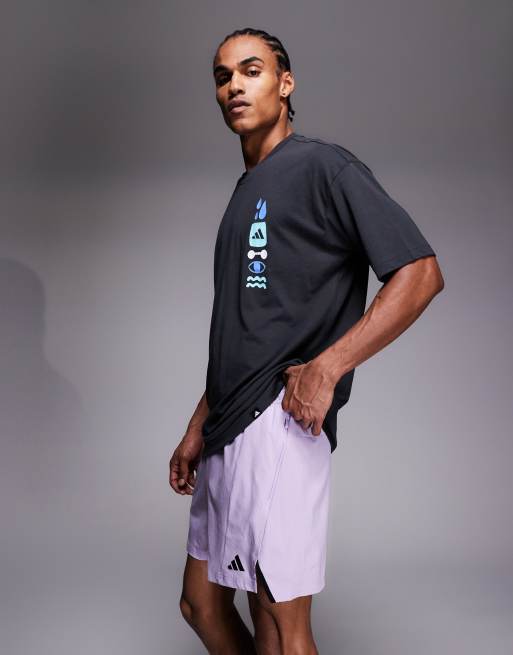 adidas short d'entraînement D4T en prune poudré, 3 de 5