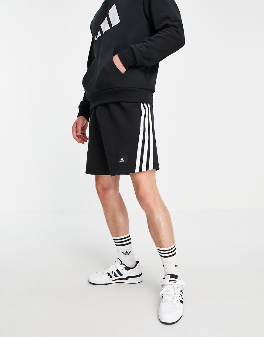 Adidas shorts with wrap three stripes in black