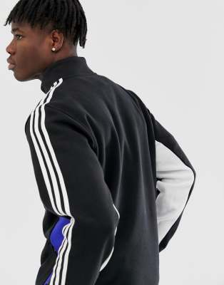adidas skateboarding 3 stripe jacket black