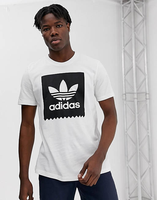 Adidas Skateboarding Box Logo T-Shirt White | ASOS
