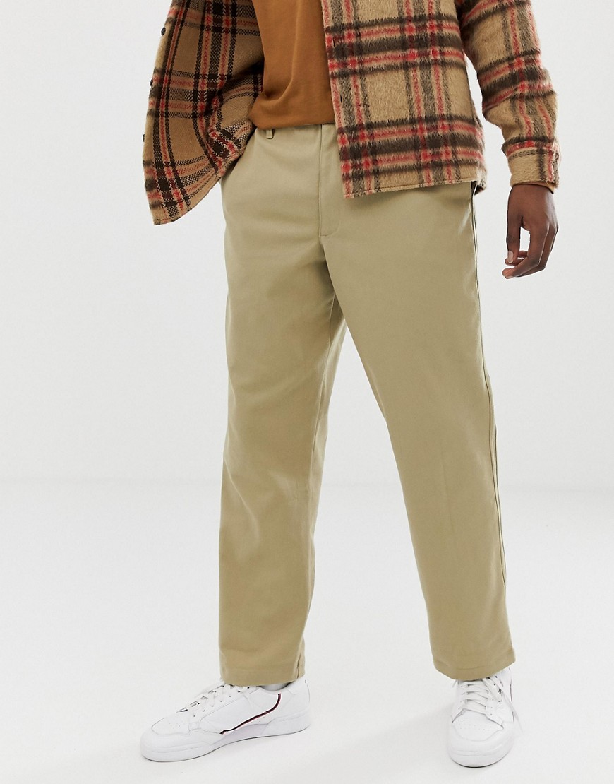 adidas Skateboarding chinos with 3 stripes in Beige