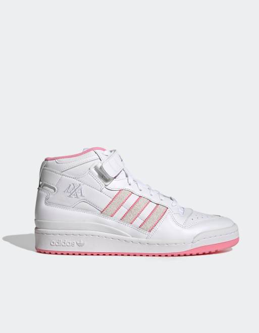 adidas Skateboarding - Forum 84 Mid ADV x Lil Dre - Sneakers bianche e rosa