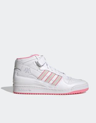 adidas Skateboarding Forum 84 Mid ADV x Lil Dre trainers in white