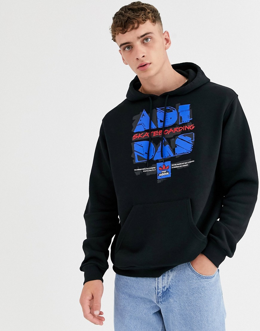 Adidas Skateboarding hoodie with graphic log in black