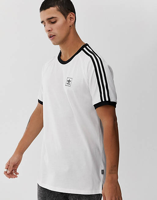 Adidas Skateboarding Logo T-Shirt in white | ASOS