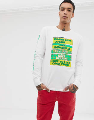 adidas originals adicolor long sleeve football jersey in white cw1225