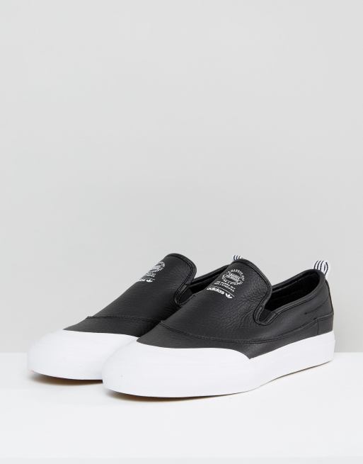 adidas Skateboarding Matchcourt Slip-On Sneakers In Black CG4512