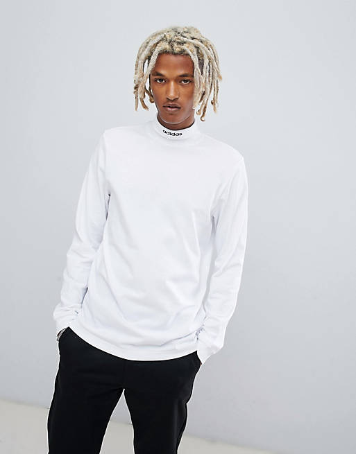 Absorber riñones referencia adidas Skateboarding Roll Neck Long Sleeve T-Shirt In White DH6670 | ASOS