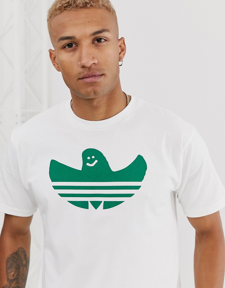 Adidas Skateboarding - Shmoo - T-shirt bianca con logo-Bianco