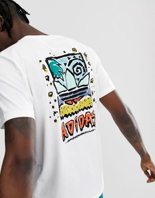 adidas Skateboarding t-shirt with chest logo print in white | ASOS