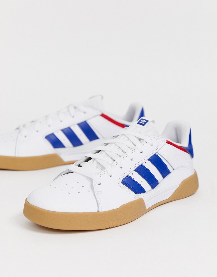 adidas Skateboarding VRX trainers with gum sole in white