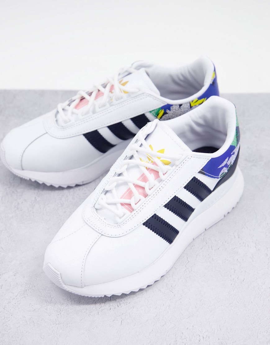 adidas SL Andridge trainers in white and pink