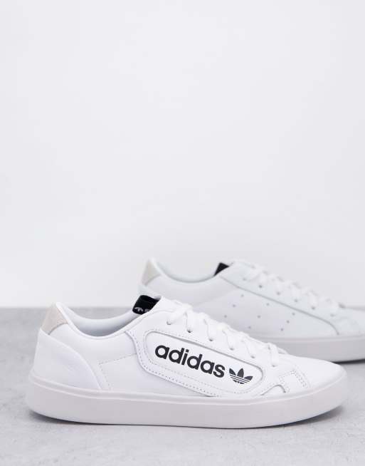 Adidas originals sleek shop trainers in white asos