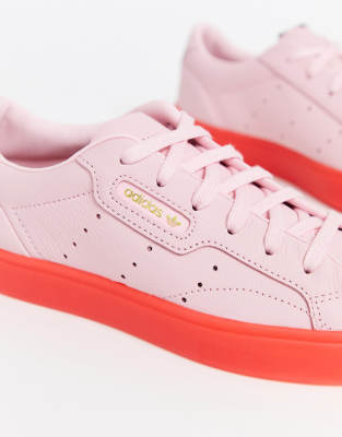 adidas sleek pink red