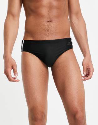 adidas Swim briefs with three stripes in black - ASOS Price Checker
