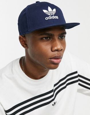 adidas snapback trefoil cap in blue
