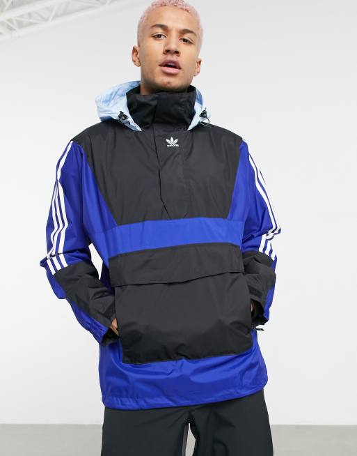 adidas Snowboarding 10k anorak snow jacket in blue