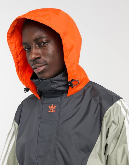 adidas Snowboarding 10k anorak snow jacket in gray