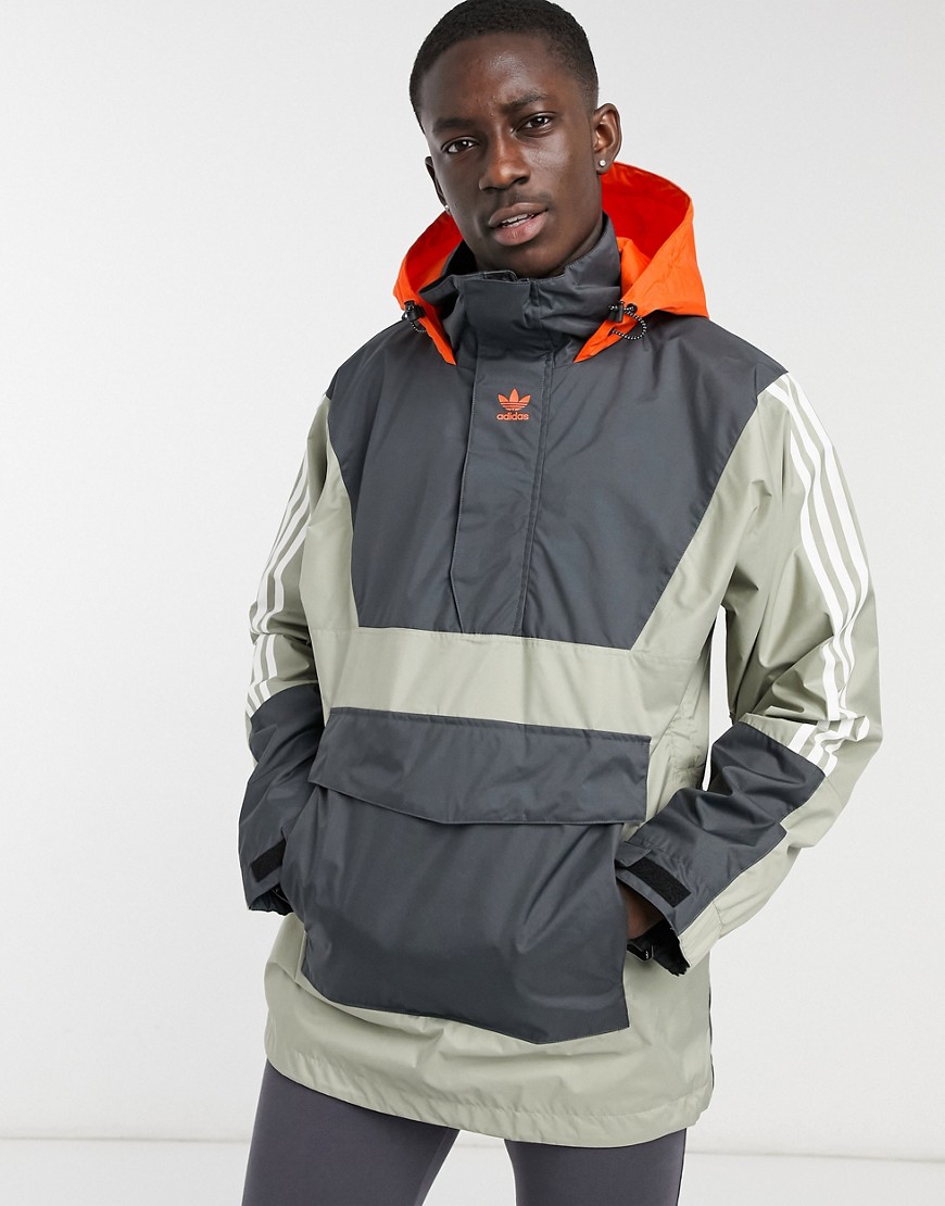 Adidas Snowboarding 10k anorak snow jacket in grey