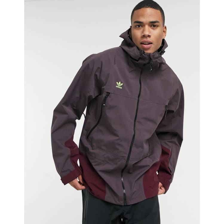 adidas Snowboarding 3L 20k ski jacket in purple