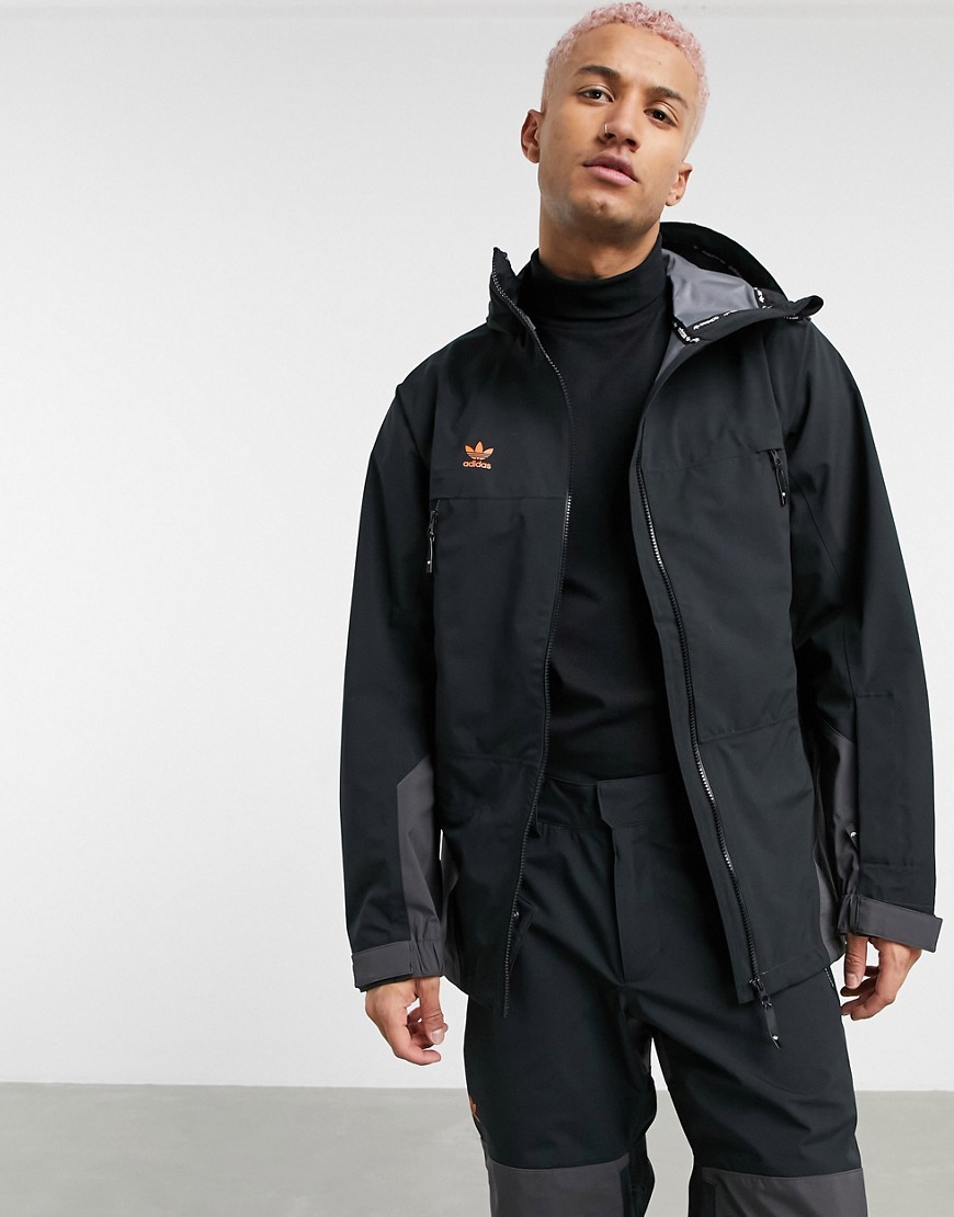 Adidas Snowboarding 3l 20k Snow Jacket In Black