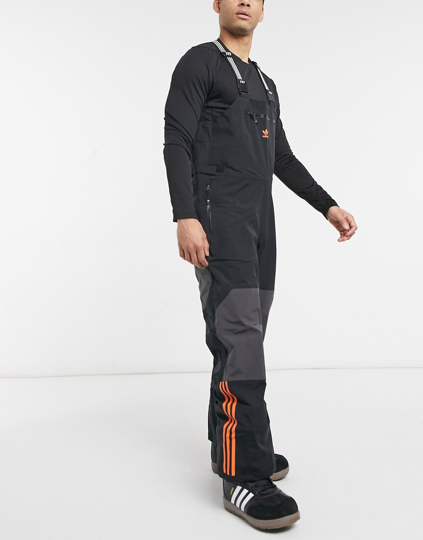 adidas Snowboarding - 3L - Pantaloni da sci con pettorina neri-Nero