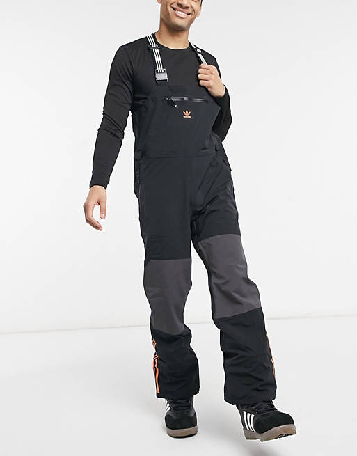 adidas Snowboarding 3L snow bib pants in black