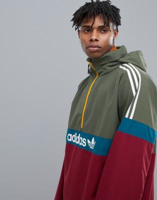 adidas Snowboarding BB Snowbreaker Jacket in Red/Green | ASOS