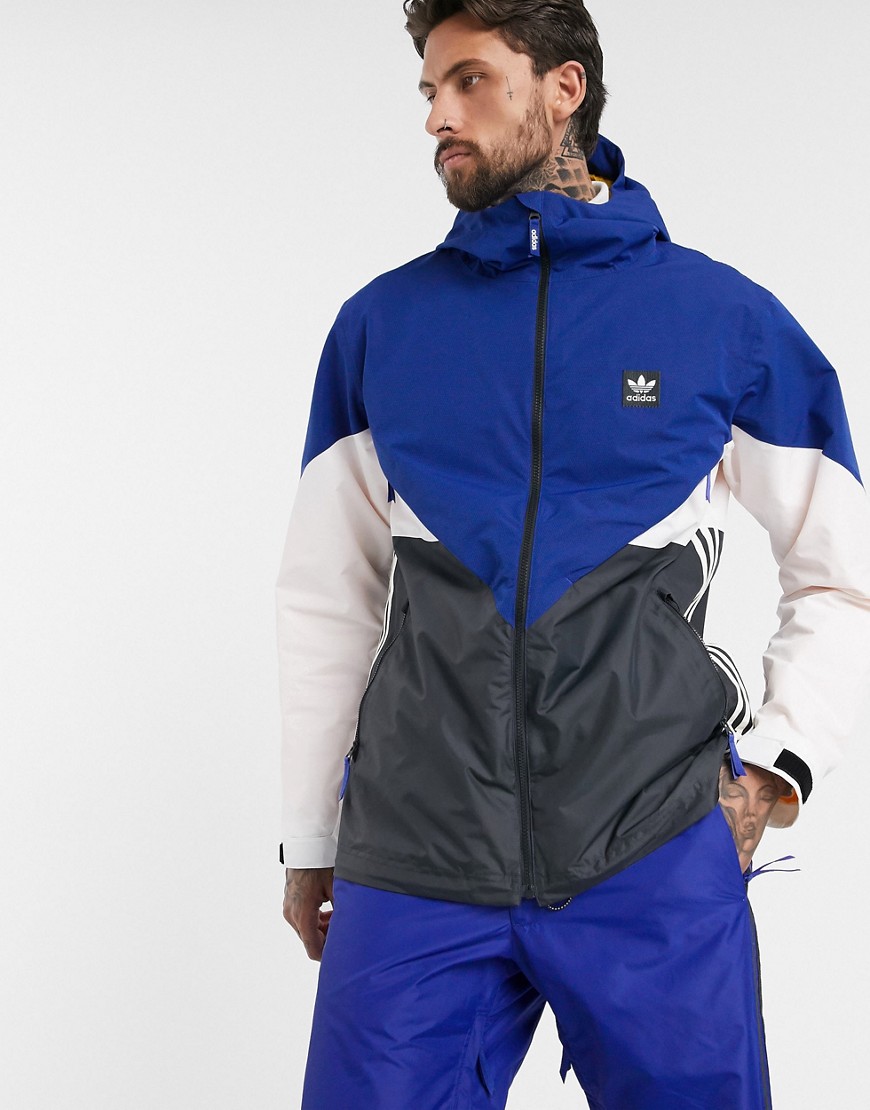 Adidas Snowboarding Premier Riding jacket in blue-Brown