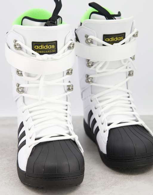 adidas Snowboarding Superstar ADV snow boots in white ASOS