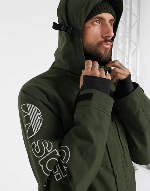 Snowboard on sale jacket green