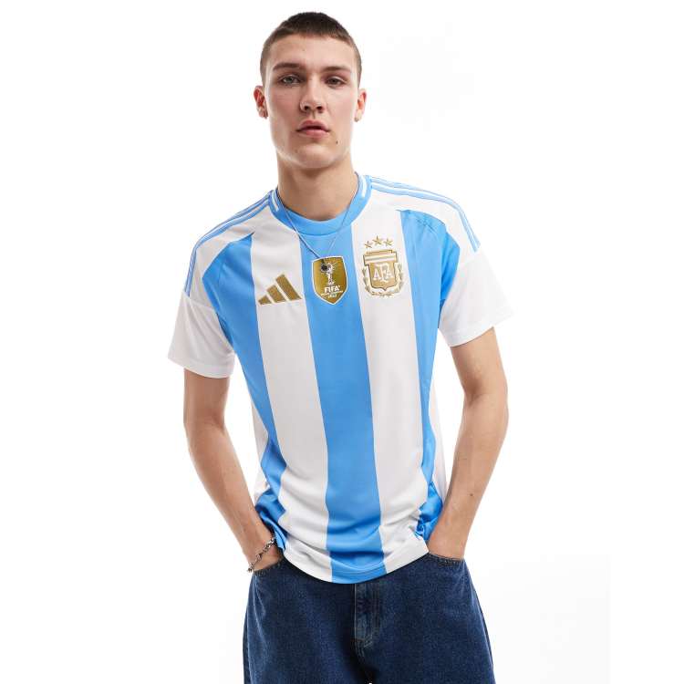 adidas Soccer Argentina 2024 Home Jersey in white and blue ASOS