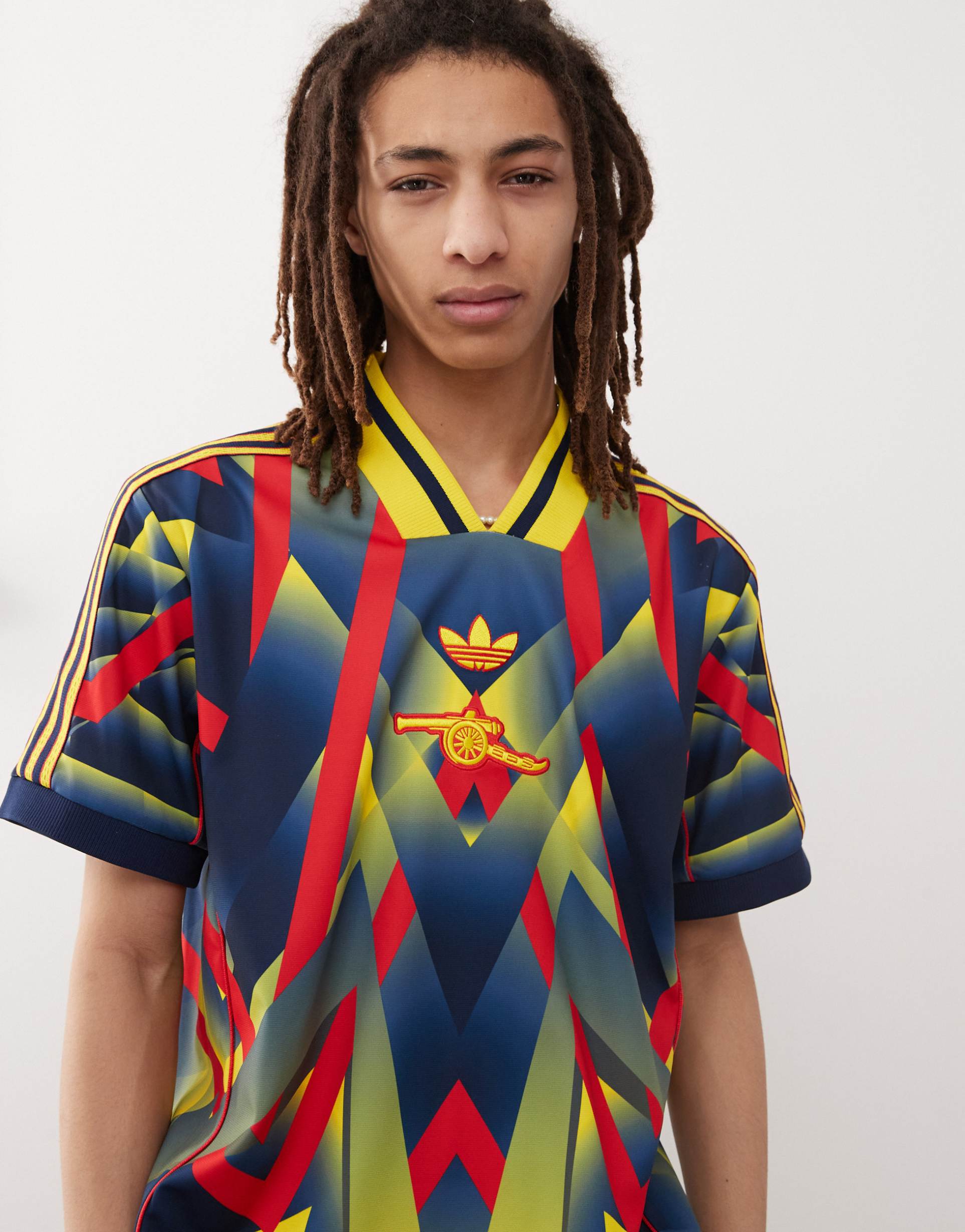 adidas soccer arsenal lifestyle jersey in yellow