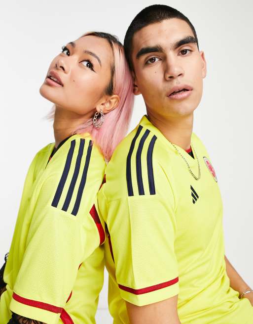 Adidas Colombia 2022 Home Shirt - Bright Yellow - Mens