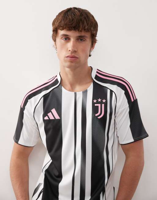 adidas soccer Juventus jersey in white and black