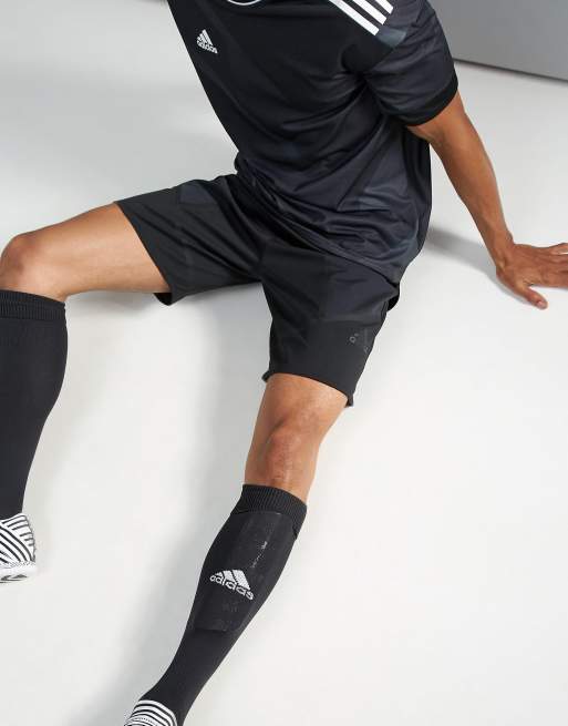 adidas Soccer Shorts With Tonal Branding In Black BQ6865 | ASOS